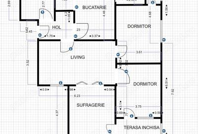 Apartament cu 4 camere decomandat în Turda