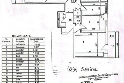 Apartament cu 4 camere decomandat în Est