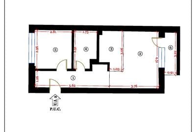 Apartament cu 2 camere decomandat în Clăbucet - 2