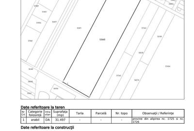 Teren Construcții intravilan de 31497 mp, în Exterior Vest - 2