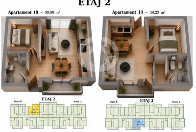 Apartament cu 2 camere decomandat în Țiglari - 2
