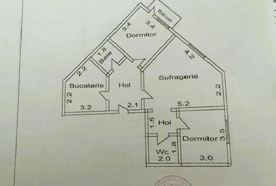 Apartament cu 3 camere în Central