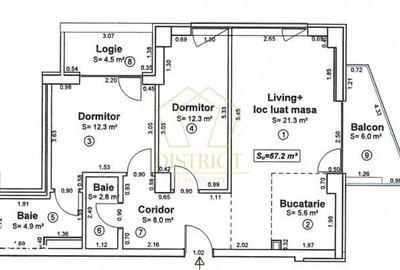 Apartament cu 3 camere în Mehala