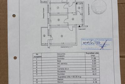 Apartament cu 3 camere decomandat în Central