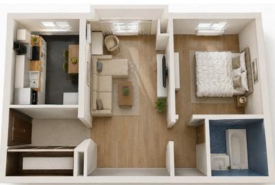 Apartament cu 2 camere semidecomandat în Mihai Bravu