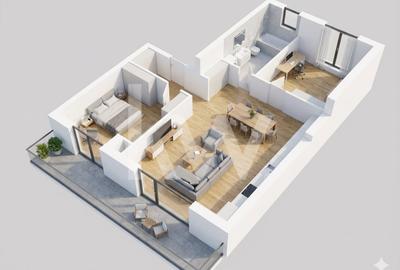 Apartament cu 3 camere decomandat în Noua - 1