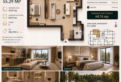 Apartament cu 2 camere în Bună Ziua - 1