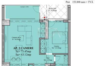 Apartament cu 2 camere semidecomandat, mobilat în Sebastian - 2