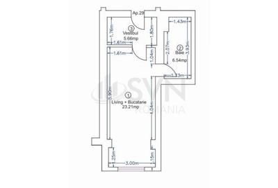 Apartament cu 3 camere decomandat, mobilat în Pipera - 11