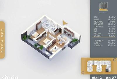 Apartament cu 3 camere decomandat în Theodor Pallady - 2