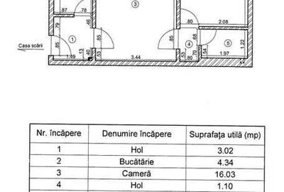 Apartament cu 2 camere nedecomandat în Exterior Vest