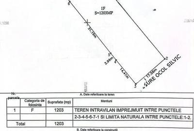 Teren de 1203 mp, în Bascov
