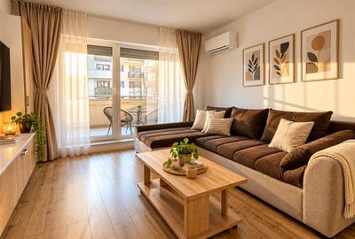 Apartament cu 2 camere decomandat, mobilat în Tractorul