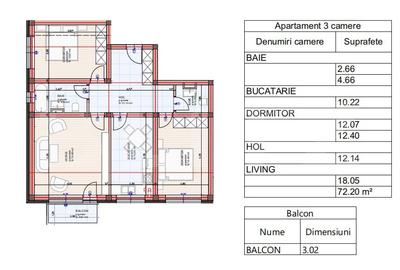 Apartament cu 3 camere decomandat în Sânpetru