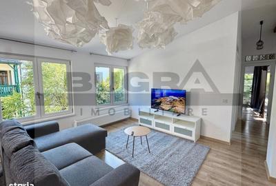 Apartament cu 3 camere semidecomandat, mobilat în Central