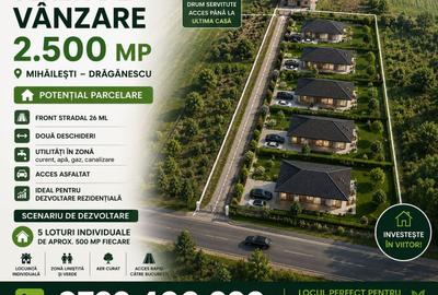 Teren Construcții extravilan de 2500 mp, în Vest