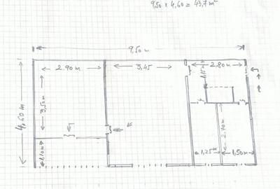 Apartament cu 2 camere nedecomandat în George Enescu
