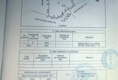 Teren de 1555 mp, în Central