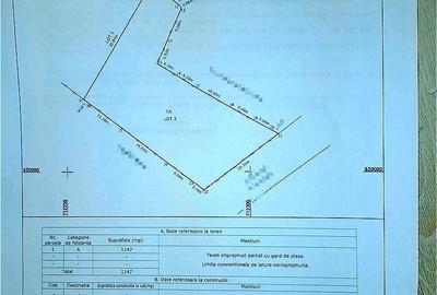 Teren Construcții intravilan de 1147 mp, în Țuțora