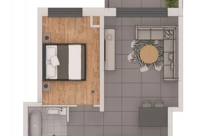 Apartament cu 2 camere decomandat în Florești