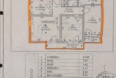 Apartament cu 3 camere în Central