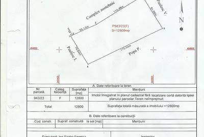 Teren de 12800 mp, în Sântămăria-Orlea