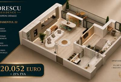 Apartament cu 2 camere decomandat în Odăi - 8