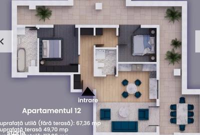 Apartament cu 2 camere în Dâmbovița