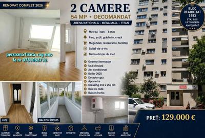 Apartament cu 2 camere decomandat în Titan - 1
