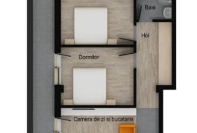 Apartament cu 3 camere semidecomandat în Florești