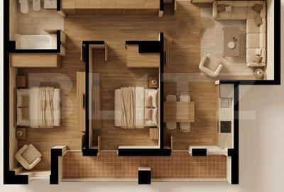 Apartament cu 3 camere decomandat în Burdujeni