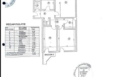 Apartament cu 3 camere decomandat în Central