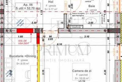 Apartament cu 2 camere decomandat în Giroc