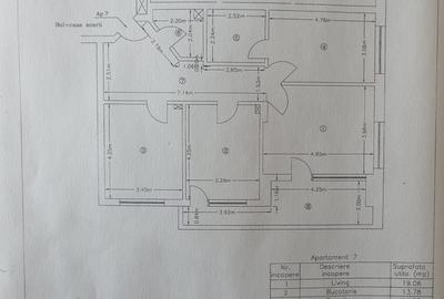 Apartament cu 3 camere în Cristian