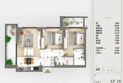 Apartament cu 3 camere decomandat în Theodor Pallady - 3