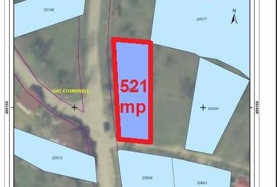 Teren Construcții intravilan de 521 mp, în Cosminele - 3