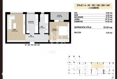 Apartament cu 2 camere decomandat în Central