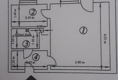 Garsonieră nedecomandată în Central