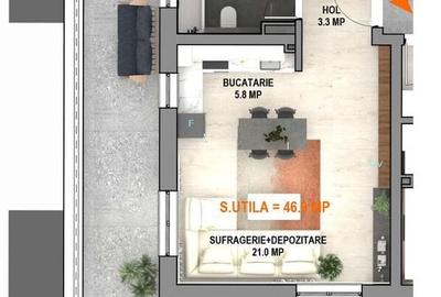 Apartament cu 2 camere în Vest