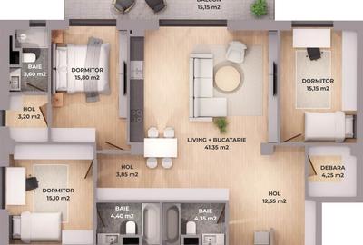 Apartament cu 4 camere în Băneasa - 20