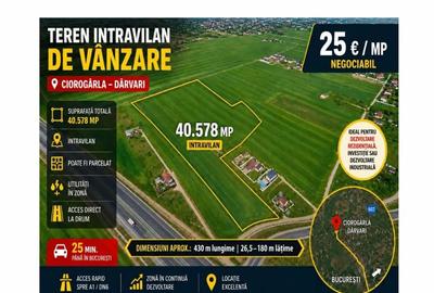 Teren de 40578 mp, în Ciorogârla