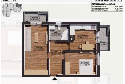 Apartament cu 2 camere decomandat în Dobroești - 9