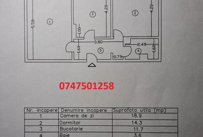 Apartament cu 2 camere în Buzaului