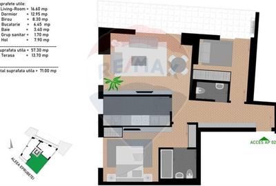 Apartament cu 2 camere semidecomandat în Camil Ressu