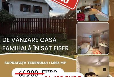 Casă cu 2 camere cu Teren 1663 Mp în Fișer