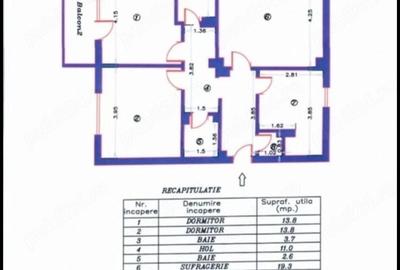 Apartament cu 3 camere decomandat în Central - 1