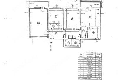 Apartament cu 3 camere decomandat în Muncii