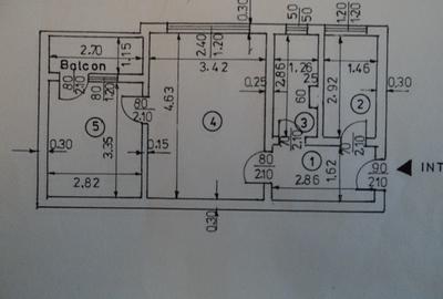 Apartament cu 2 camere semidecomandat în Nord - 1