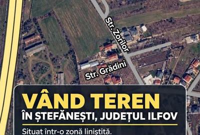 Teren de 2000 mp, în Ștefăneștii de Jos
