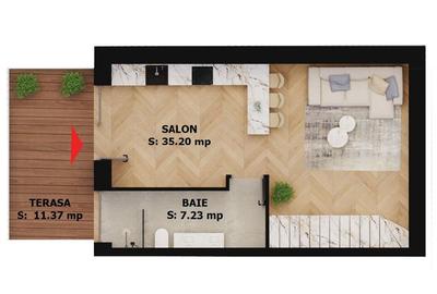 Apartament cu 2 camere decomandat în Central